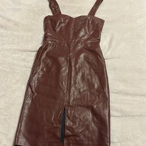 Woman’s size 2 leather dress brand new